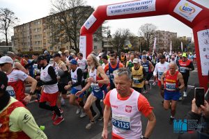 Geoff Newton starting the 5k Road Race at the European Masters Championships