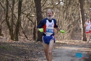 Geoff Newton in the Cross Country race at the European Masters Championships