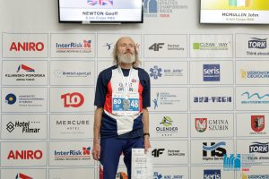 Geoff Newton after winning a silver medal in the cross country race