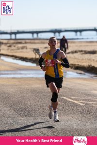 Jake Mowat heads down the prom in the Bournemouth Bay 10k