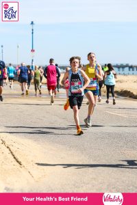 Jessica Long battling it out in the Bournemouth Bay 5k