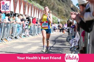 Jessica Long coming in to complete the Bournemouth Bay 5k