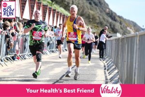 Manuel Stone finishing the Bournemouth Bay 10k