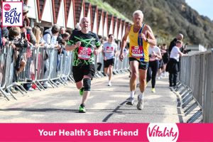 Manuel Stone on the finishing straight of the Bournemouth Bay 10k