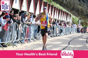 Mark Richardson finishing the Bournemouth Bay 10k
