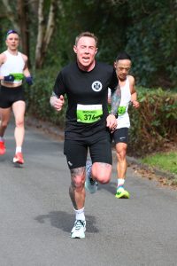 Mike Akers competing in the Fleet Half Marathon 