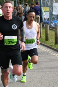 Mike Akers tacking the Fleet Half Marathon 