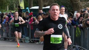 Mike Akers in the Manchester Marathon