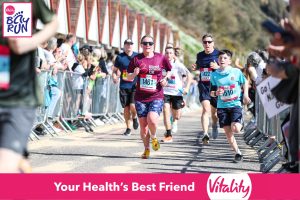 Nikki McTaggart on the finishing straight of the Bournemouth Bay 5k