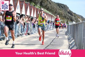 Richard Brawn coming in to complete the Bournemouth Bay Half Marathon