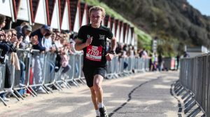 Riley Austin competing in the Bournemouth Bay 10k