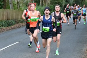 Rob McTaggart competing in the Fleet Half Marathon