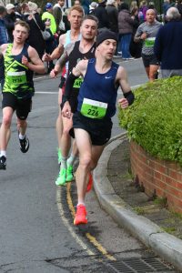 Rob McTaggart in action at the Fleet Half Marathon