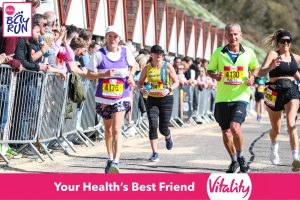 Sam White finishing the Bournemouth Bay Half Marathon