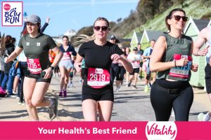 Sian McIlwaine (left) in the Bournemouth Bay 10k
