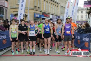 The start line of the Yeovil Half Marathon