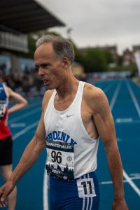 Andrew Ridley after running at the Bannister Miles
