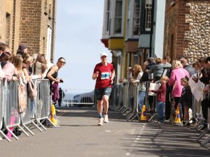 Anna Trehane reaches the finishing straight