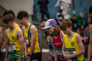 Harry Butcher lining up for his race in the Bannister Miles