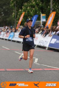 Helen Beddoe going over the chip matt