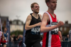 Josh King competing at the Bannister Miles event