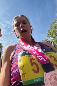 Louisa Rowland after the London Marathon