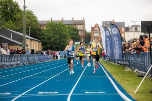 Oliver Canavan contesting for the win his race at the Bannister Miles