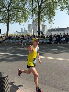 Rob McTaggart in the London Marathon