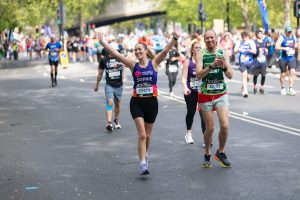 Sophie and Clint Taylor in the London Marathon