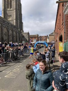 Stu Nicholas winning the Norfolk Marathon