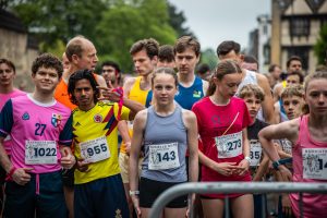 Tom Casson at the start of the Community Mile