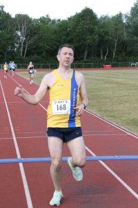 David Crowther finishing the May 5