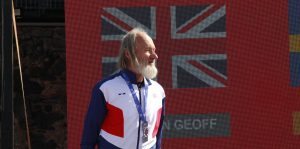 Geoff Newton at the Euopean Masters Athletics Championships Non-Stadia