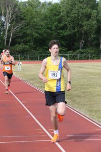 Harry Butcher finishing the May 5