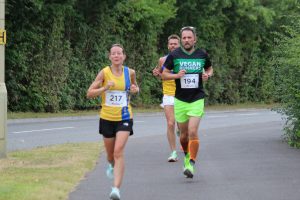 Helen Beddoe battling it out in the Lymington Lifeboat 10k