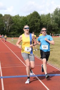 Janine Pattison finishing the May 5