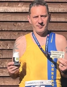 Jason Christian after the Lymington Lifeboat 10k