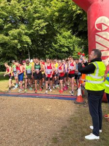The runners line up for the start of the Netley 10k