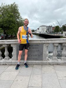 Jack Davis after completing the Cork City Marathon