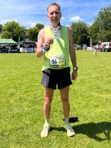 Jason Christian after completing the Giants Head Half Marathon