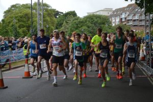 The start of the Poole Festival of Running Relays