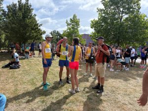 The Bournemouth AC members chatting after the race