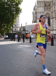 Barry Dolman competing in the London 10k