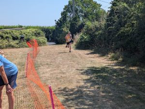 Clint Taylor coming in to complete the Blackmore Vale Half Marathon