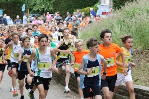 Edward Davies at the front in Race 3 of the Junior Summer Series