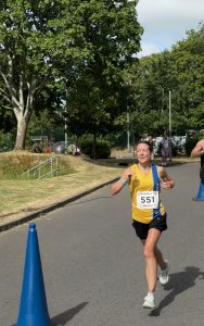 Helen Beddoe in action at the Lordshill 10k