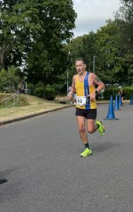 Jason Christian in action at the Lordshill 10k