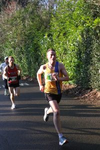 Josh Cole giving his all in the Blackmore Vale Half Marathon