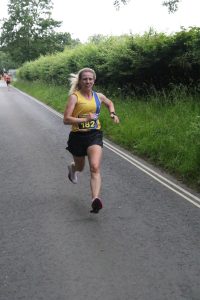 Katie Gunn in the Blackmore Vale Half Marathon