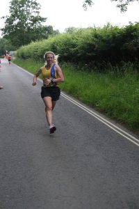 Katie Gunn in action at the Blackmore Vale Half Marathon
